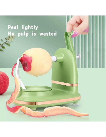 Pelador de Manzana y Pera ULAKLU Verde Claro, Automático y Antideslizante
