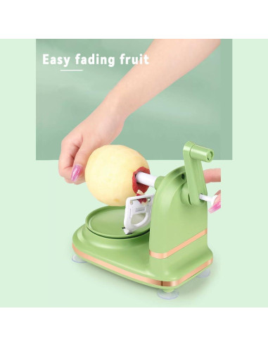 Pelador de Manzana y Pera ULAKLU Verde Claro, Automático y Antideslizante