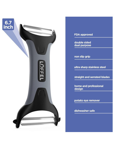 Pelador de Patatas y Verduras LFFEL - Doble Cara Ergonómico