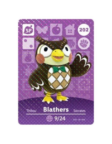 Tarjeta Amiibo Nintendo Animal Crossing Blathers Serie 3