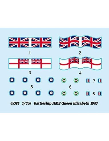 Modelo Acorazado HMS Queen Elizabeth 1941 Trumpeter 600 Piezas