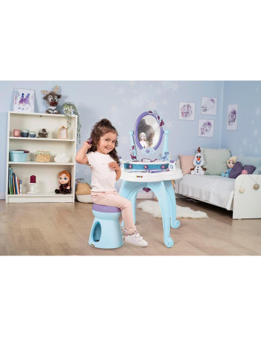 Mesa de Tocador 2 en 1 Smoby Frozen con Accesorios