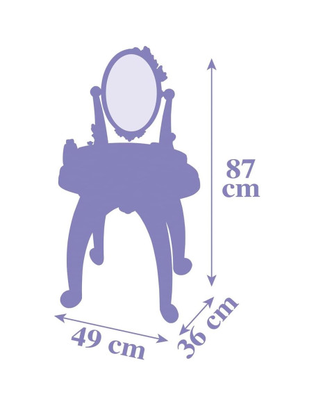 Mesa de Tocador 2 en 1 Smoby Frozen con Accesorios