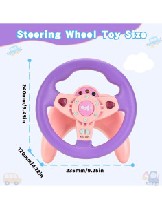 Volante de Juguete RedCrab para Niños con Luz y Música 2