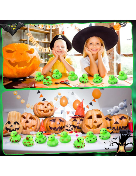 Patos de Goma Halloween Jenaai 24 Pcs Brillantes 5.5 cm