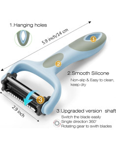 Pelador de Verduras 3 en 1 Senbowe con Mango Antideslizante 2