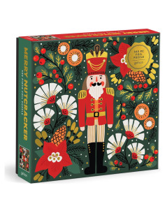 Rompecabezas Galison Merry Nutcracker 500 Piezas Foil