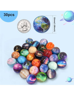 30 Pelotas Rebotadoras Galácticas Pllieay 32mm para Niños 2
