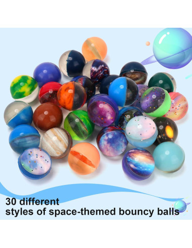 30 Pelotas Rebotadoras Galácticas Pllieay 32mm para Niños