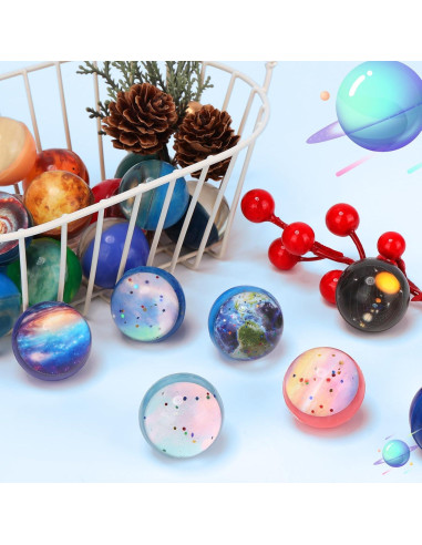 30 Pelotas Rebotadoras Galácticas Pllieay 32mm para Niños