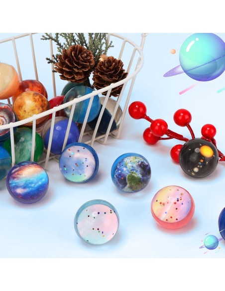 30 Pelotas Rebotadoras Galácticas Pllieay 32mm para Niños