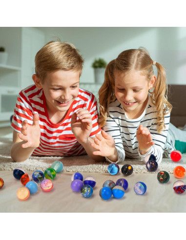 30 Pelotas Rebotadoras Galácticas Pllieay 32mm para Niños