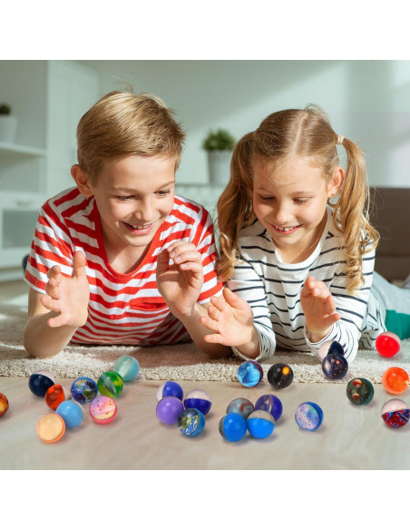 30 Pelotas Rebotadoras Galácticas Pllieay 32mm para Niños