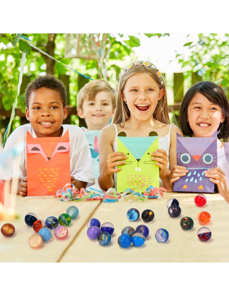 30 Pelotas Rebotadoras Galácticas Pllieay 32mm para Niños