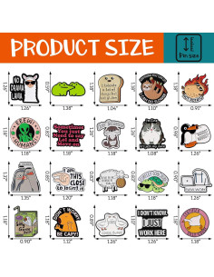 20 Pines de Esmalte Divertidos SOWPOPY para Mochilas y Sombreros 2