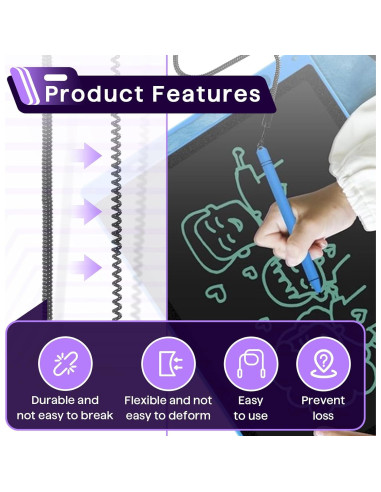 Correa para Bolígrafo Chaseroad 20PCS Elástica Retráctil