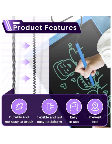 Correa para Bolígrafo Chaseroad 20PCS Elástica Retráctil