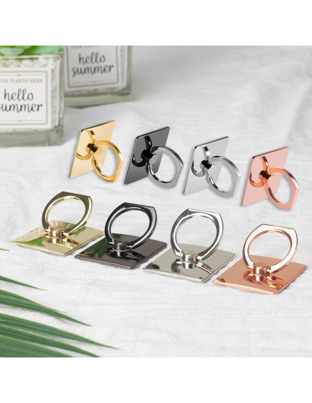 Soporte de Anillo para Teléfono Wansurs Oro 2 Pack 360 Rotación