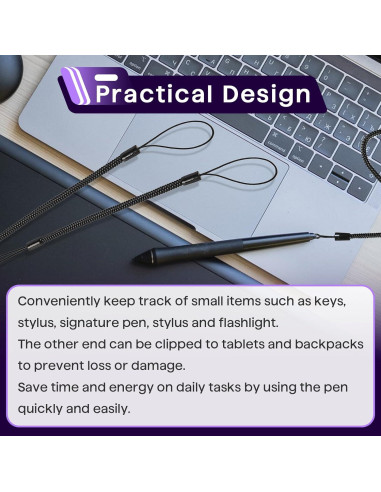 Correa para Bolígrafo Chaseroad 20PCS Elástica Retráctil