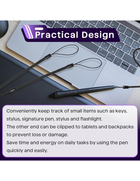 Correa para Bolígrafo Chaseroad 20PCS Elástica Retráctil