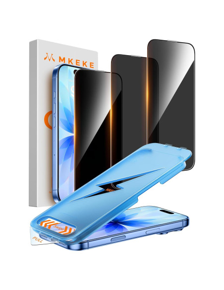 Protector de Pantalla Privado Mkeke para iPhone 17 6.3" 9H