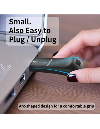 Paquete de 2 unidades USB 2.0 64GB WesData con adaptador USB-C