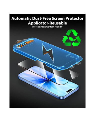 Protector de Pantalla Privado Mkeke para iPhone 17 6.3" 9H