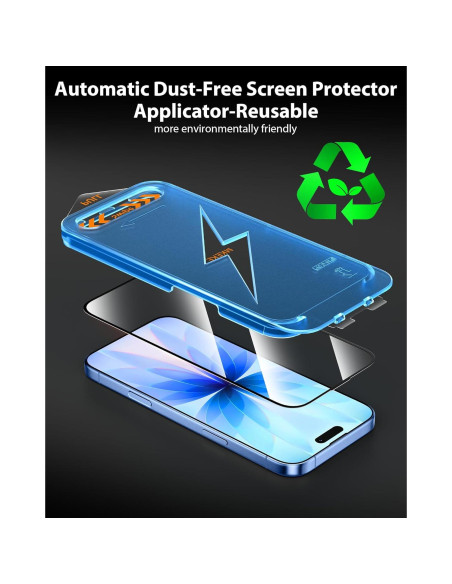 Protector de Pantalla Privado Mkeke para iPhone 17 6.3" 9H