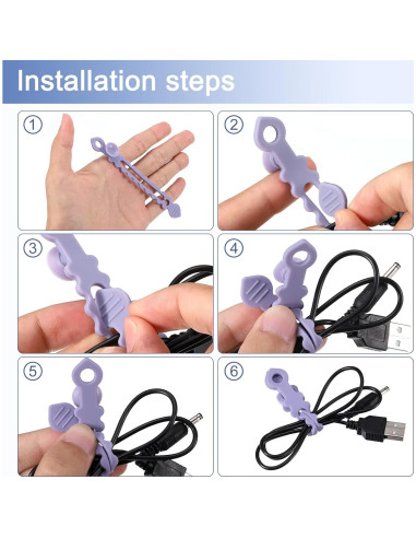 12 Correas de Silicona Reutilizables uxcell 11.94 cm Blancas