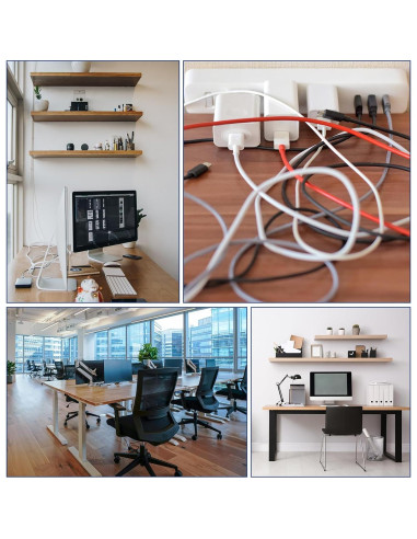 12 Correas de Silicona Reutilizables uxcell 11.94 cm Blancas