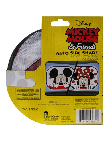 Cortina de Ventana Lateral Plasticolor Disney Mickey y Minnie 2 Piezas