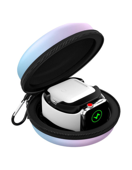 Caja de Almacenamiento MoKo para Apple Watch y AirPods - Azul Gradiente