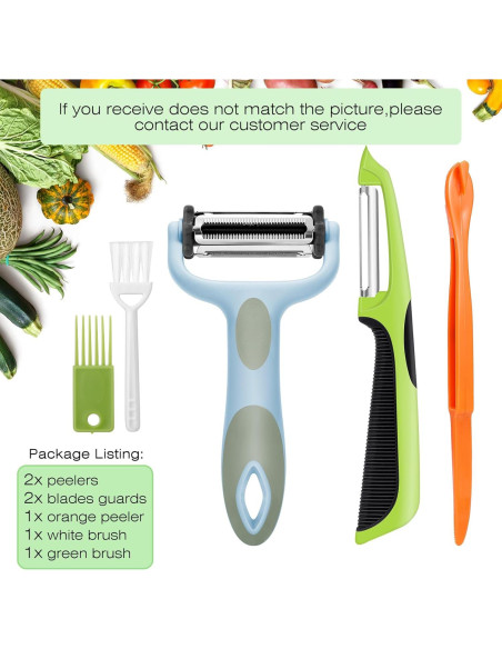 Pelador de Verduras 3 en 1 Senbowe con Mango Antideslizante