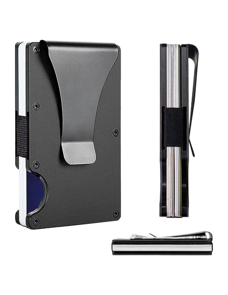 Billetera Metálica Slim Sininwei con Bloqueo RFID y Clip