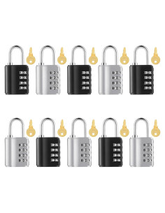 Candado de Combinación Kenning 10 Pcs 4 Dígitos Reajustable