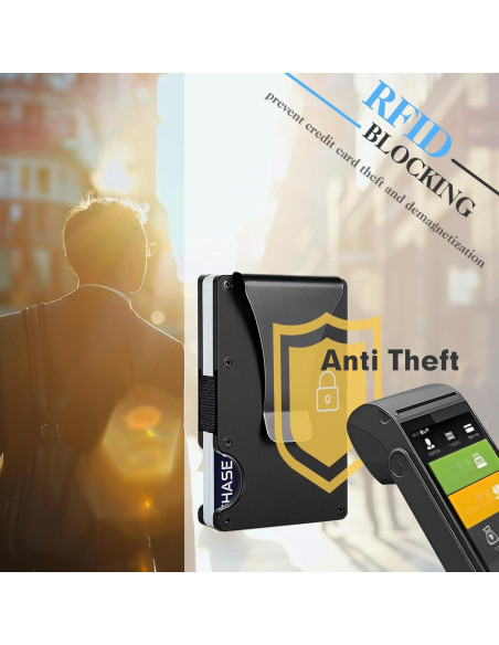 Billetera Metálica Slim Sininwei con Bloqueo RFID y Clip