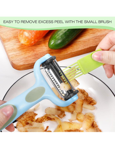 Pelador de Verduras 3 en 1 Senbowe con Mango Antideslizante