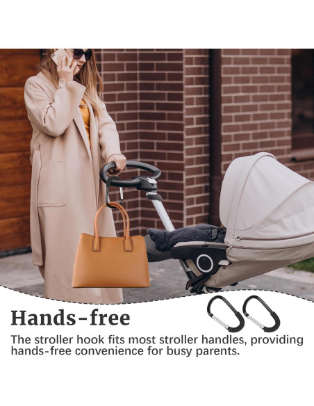 Ganchos para Cochecito Motthjcw - Paquete de 2 Clips Mosquetón