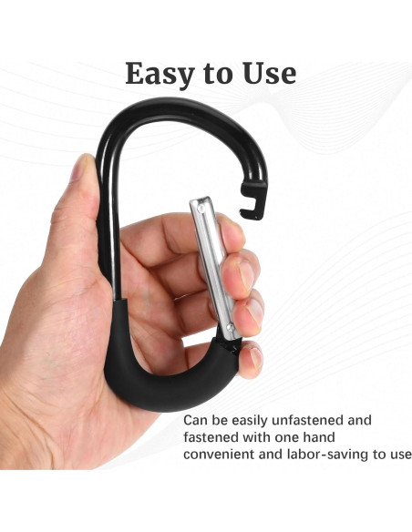 Ganchos para Cochecito Motthjcw - Paquete de 2 Clips Mosquetón