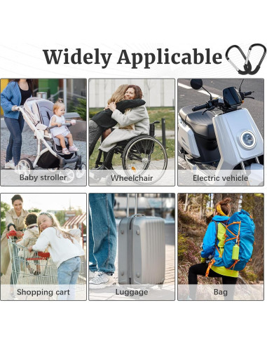 Ganchos para Cochecito Motthjcw - Paquete de 2 Clips Mosquetón