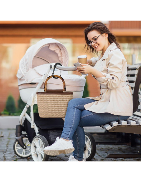 Ganchos para Cochecito Motthjcw - Paquete de 2 Clips Mosquetón