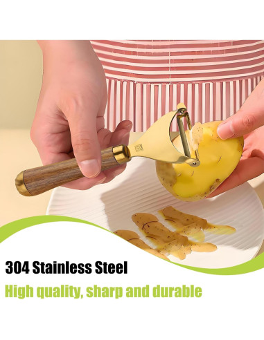 Conjunto de Peladores de Verduras WELLSUIT 2 Piezas Acero Inoxidable