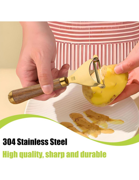 Conjunto de Peladores de Verduras WELLSUIT 2 Piezas Acero Inoxidable