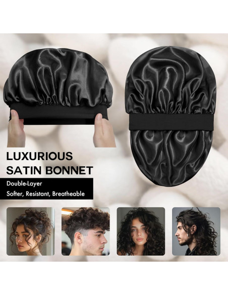 Bonete de Seda Satinada Doitory para Dormir Unisex 35.56 cm