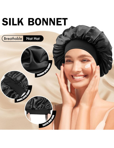 Bonete de Seda Satinada Doitory para Dormir Unisex 35.56 cm