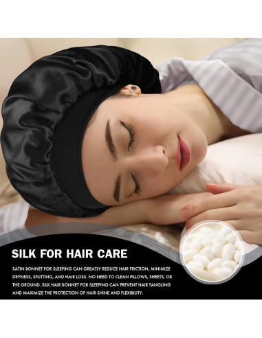 Bonete de Seda Satinada Doitory para Dormir Unisex 35.56 cm