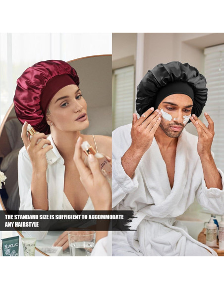 Bonete de Seda Satinada Doitory para Dormir Unisex 35.56 cm