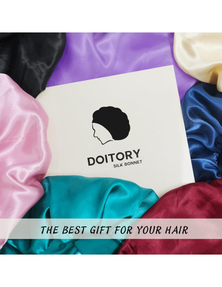Bonete de Seda Satinada Doitory para Dormir Unisex 35.56 cm