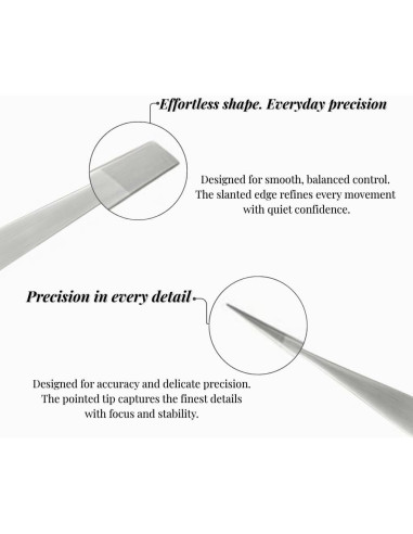 Juego de Pinzas de Precisión THEMOA - Acero Inoxidable, 2 Puntas