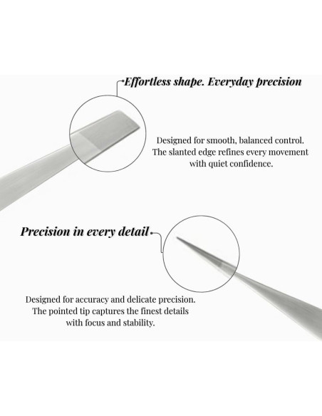 Juego de Pinzas de Precisión THEMOA - Acero Inoxidable, 2 Puntas